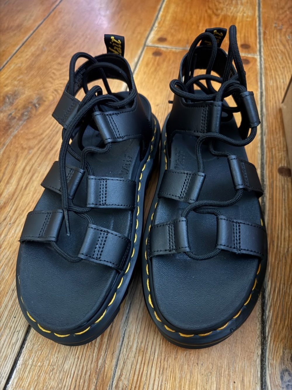 Dr. Martens Black Sandals - Nartilla Hydro leather Collection